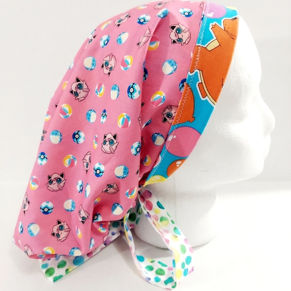 Pokemon, Scrub Cap, Surgery Hat, Reversible, Surgical Cap - Picture 7 of 9
